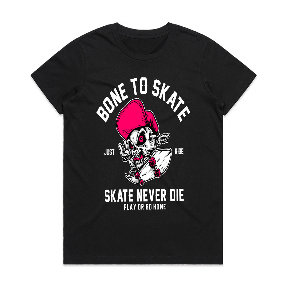 Bone to Skate – Rebel Rider Skull Tee