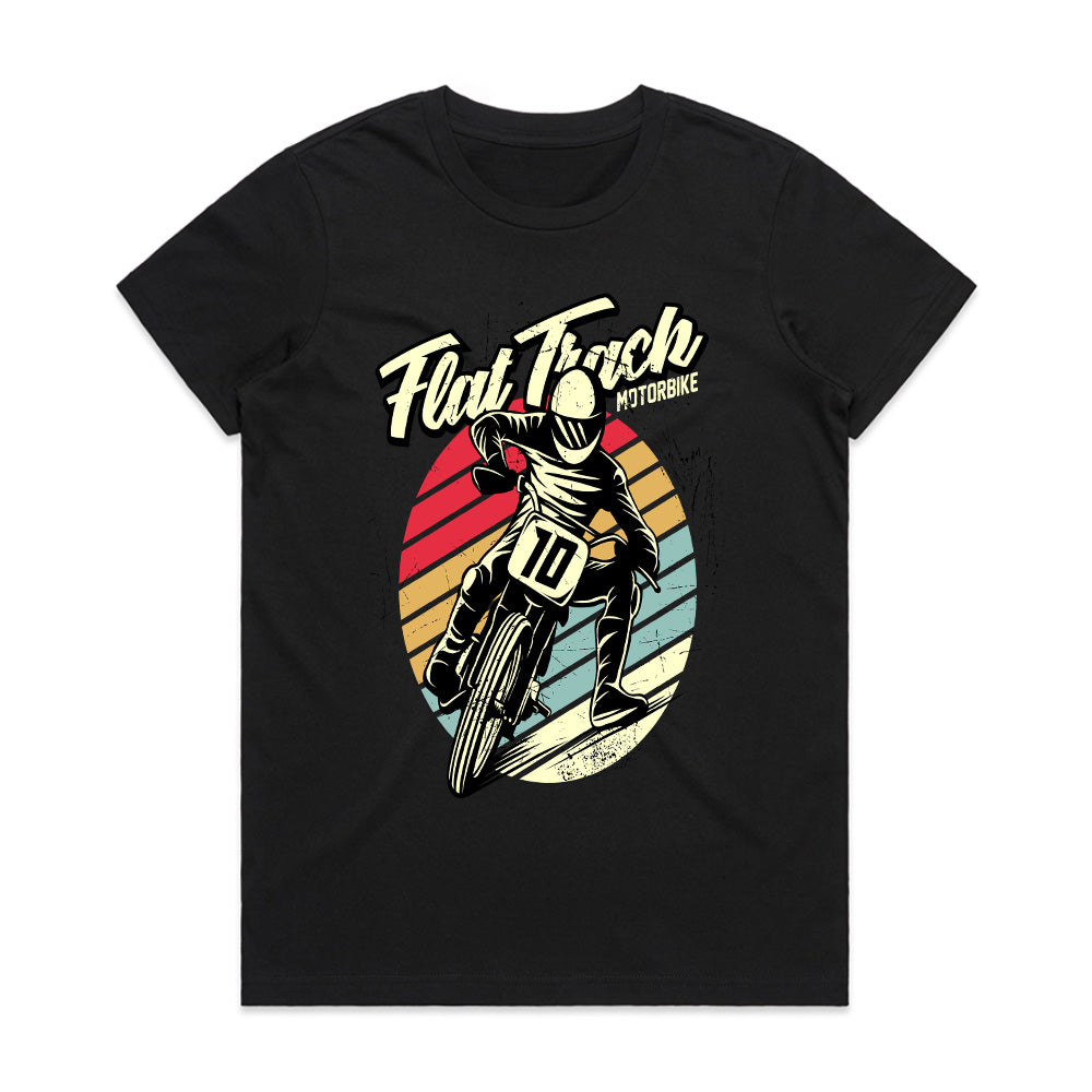 Flat Track Fury – Vintage Moto Speed Tee