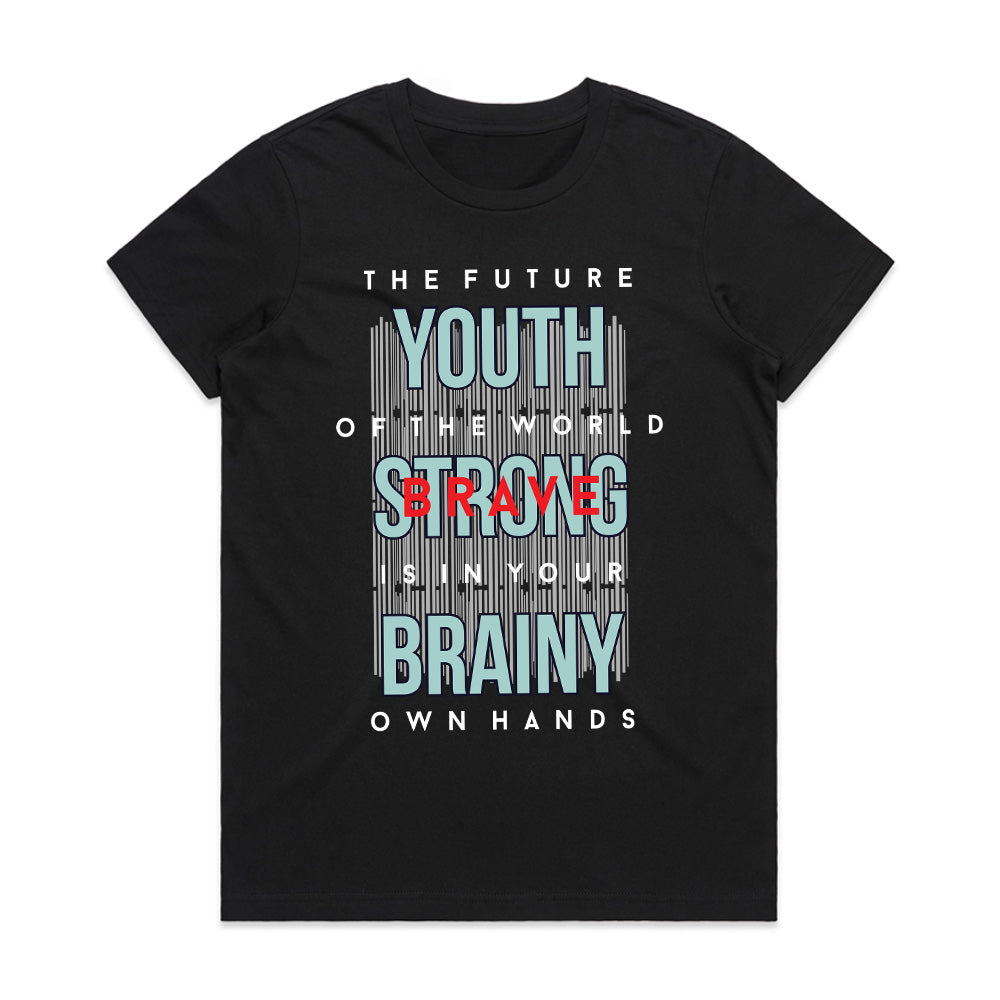 Brave & Brainy – Future Youth Power Tee