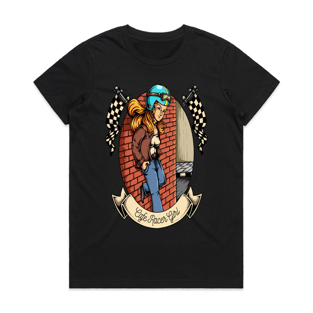 Throttle Beauty: Café Racer Girl Tee