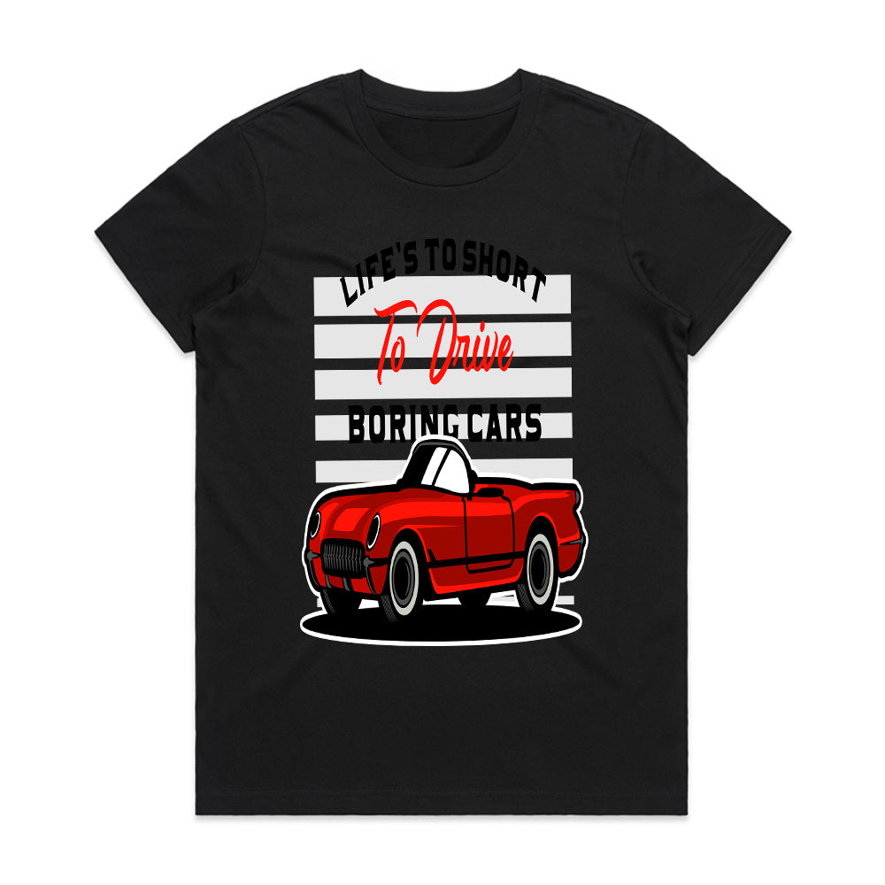 Drive With Passion - No Boring Cars Tee