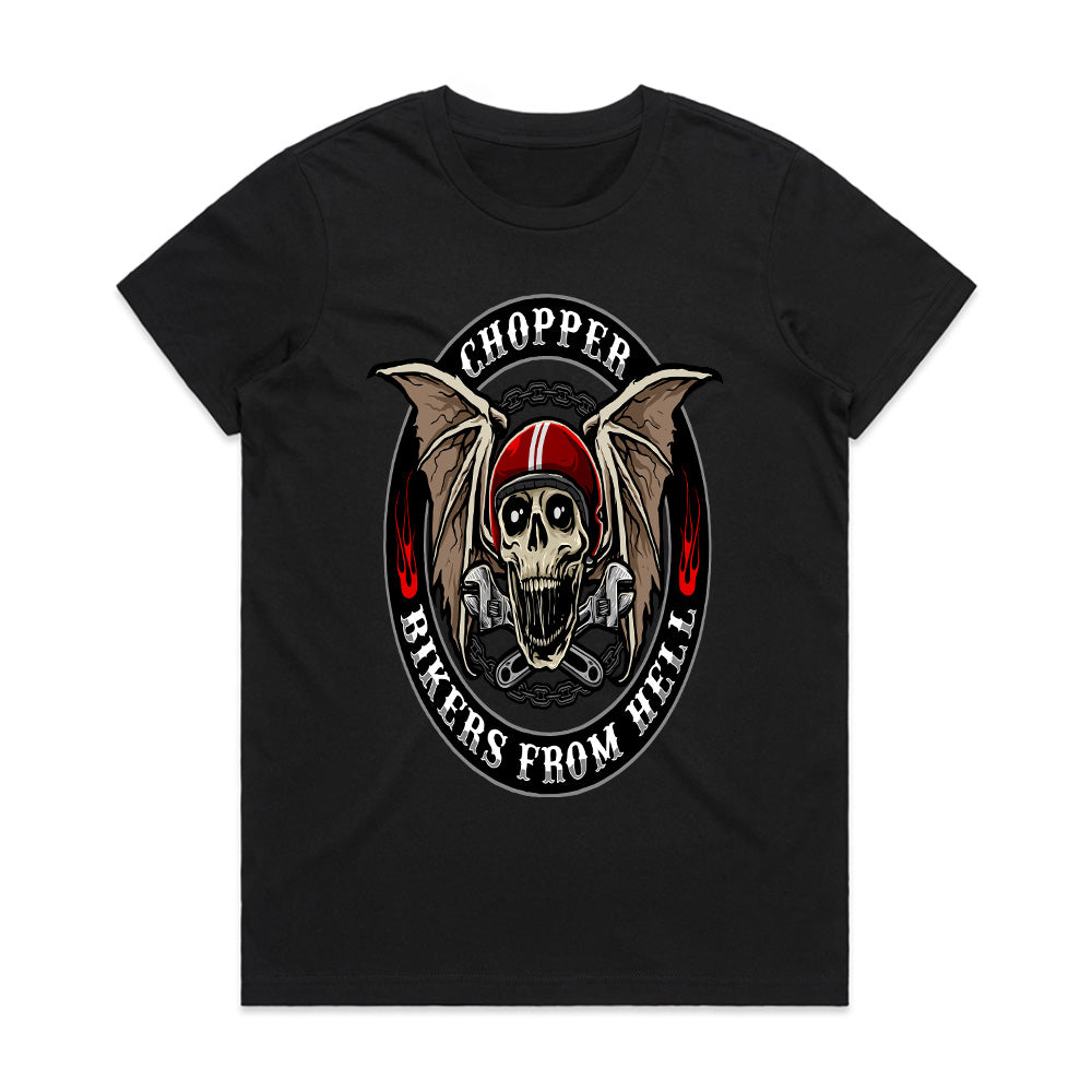 Bikers From Hell - Chopper Skull Rider Tee