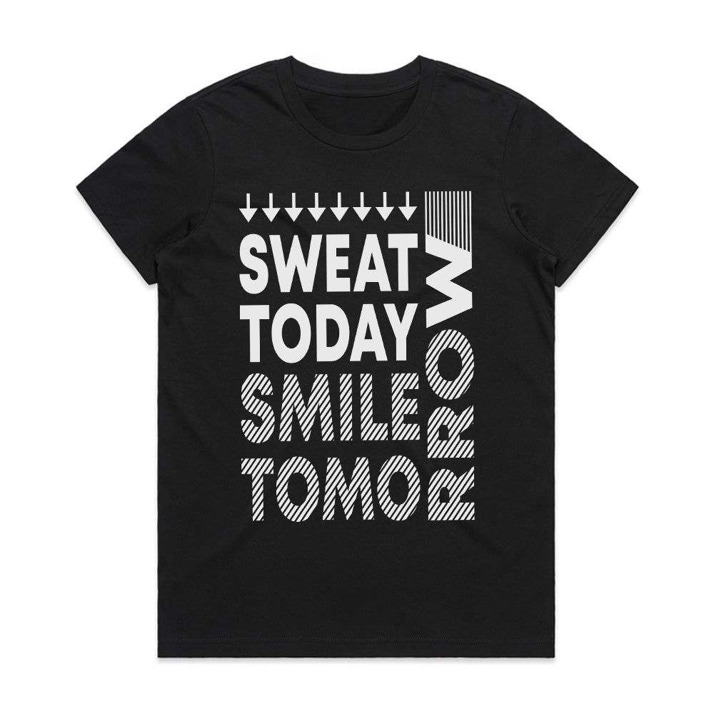Sweat Today, Smile Tomorrow: Motivational Workout Tee