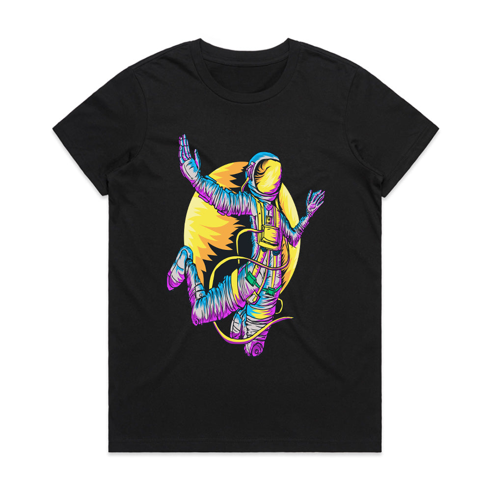 Cosmic Drift - Neon Astronaut Adventure Tee