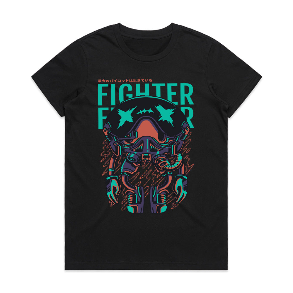 Neon Ace: Fighter Pilot Vision Tee