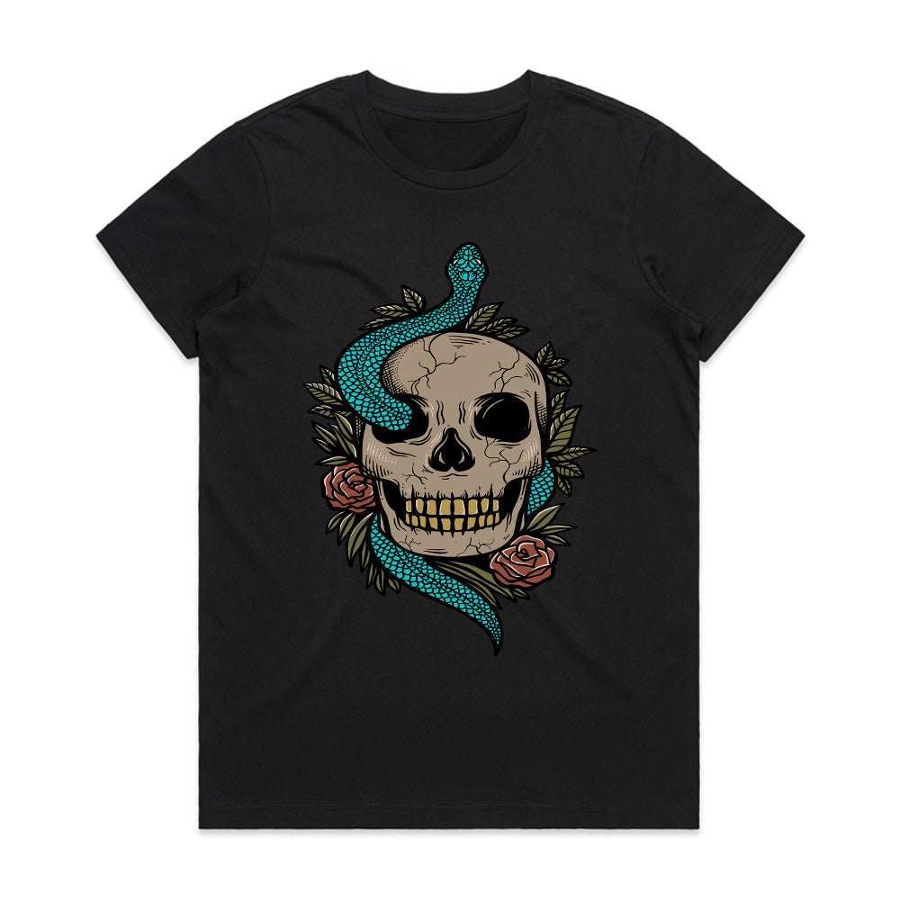 Serpent's Embrace: Death & Bloom Tee