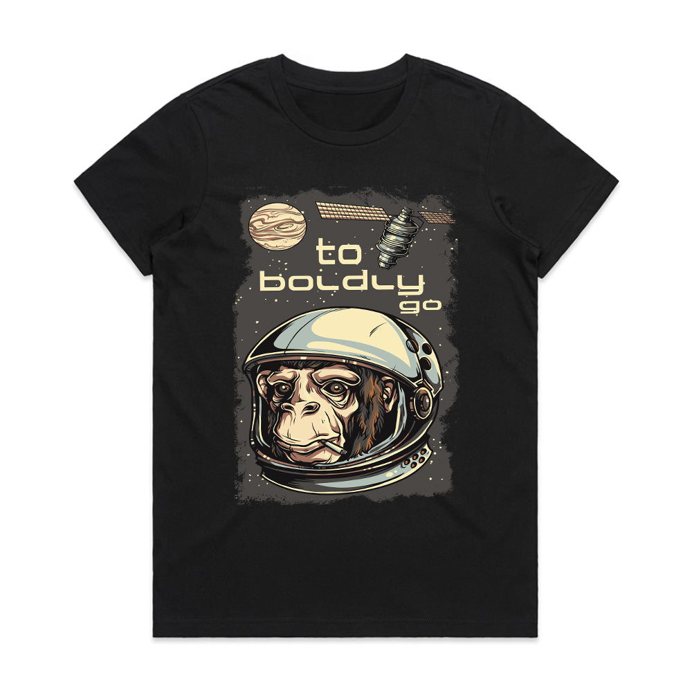 Space Chimp Explorer - To Boldly Go Tee