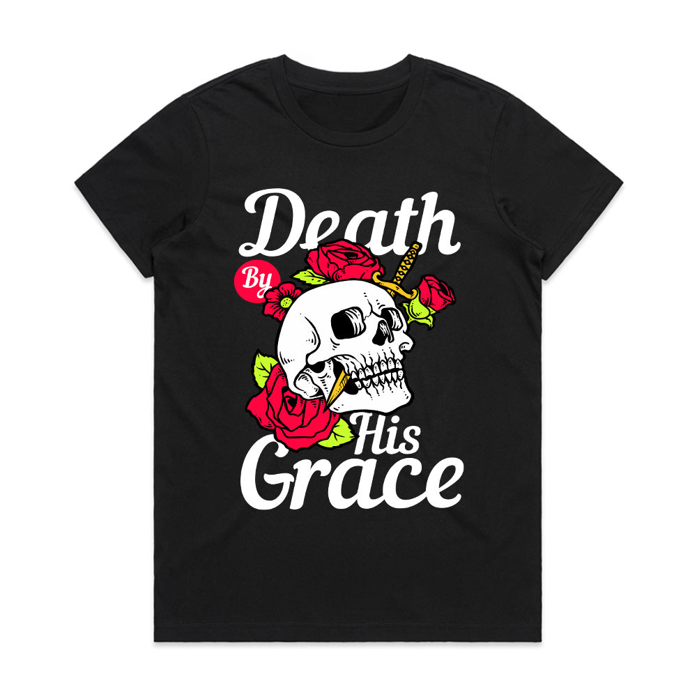 Death By His Grace Skull Tee