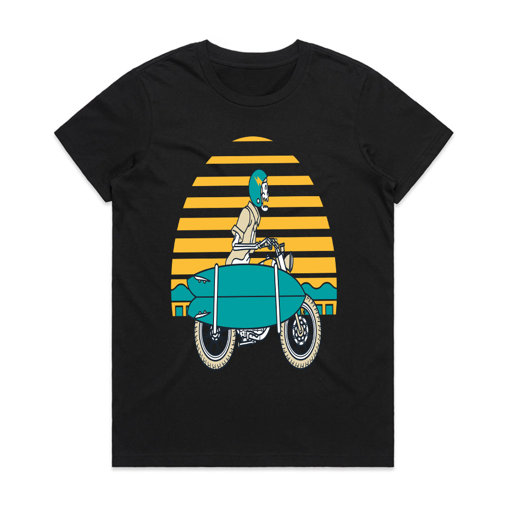 Sunset Rider: Skeleton Surf Escape Tee