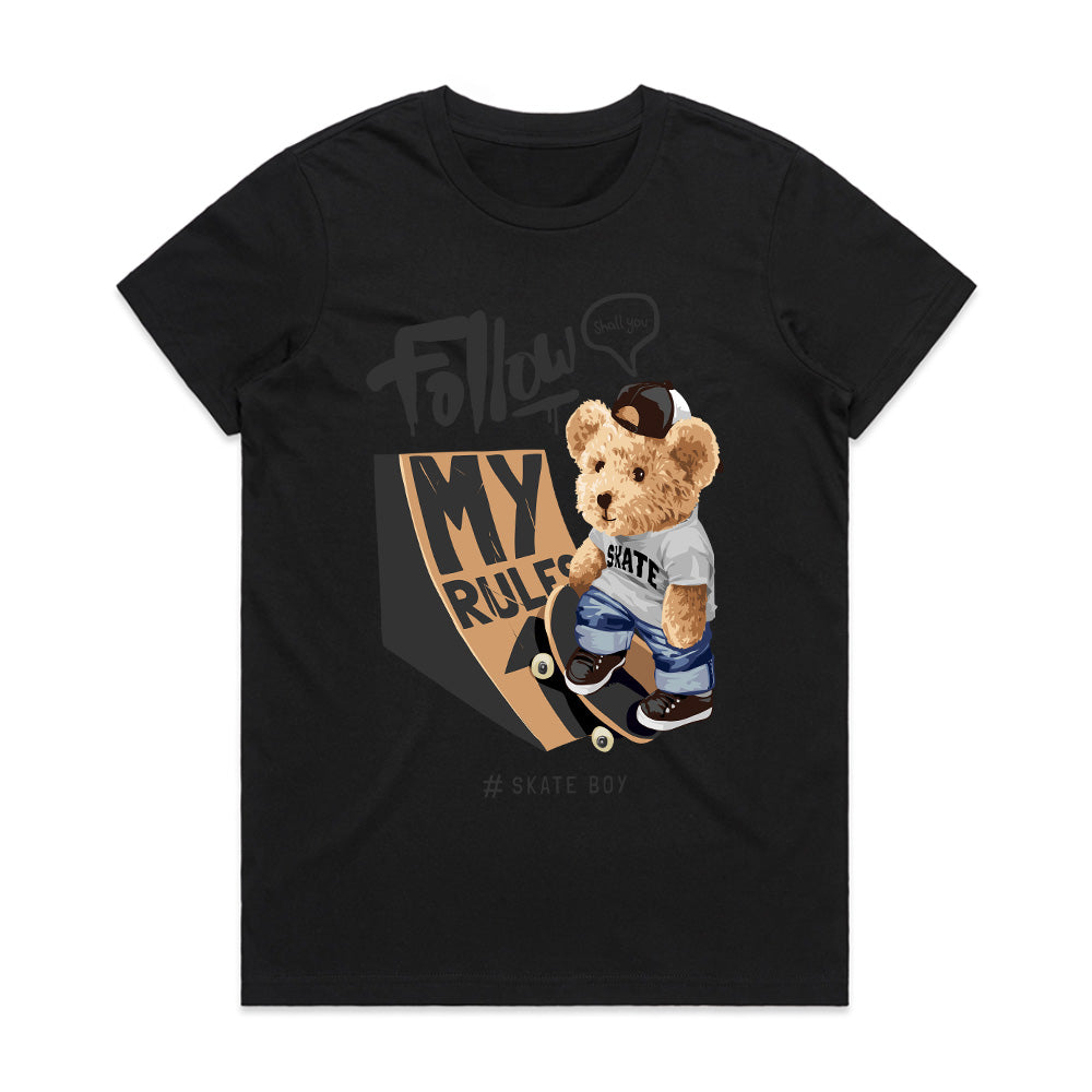 Skate Boy Bear: My Rules Tee
