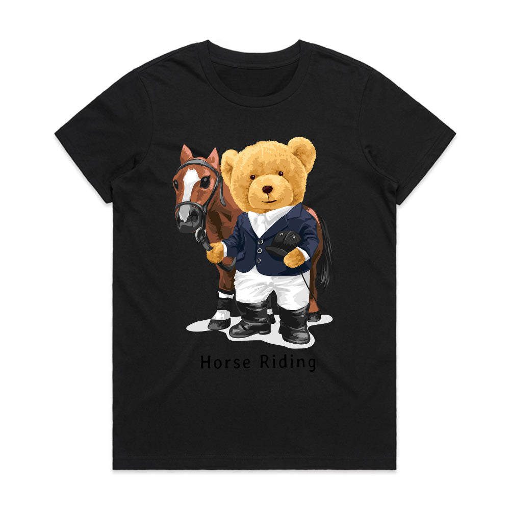 Equestrian Bear: Horse Riding Champion Tee