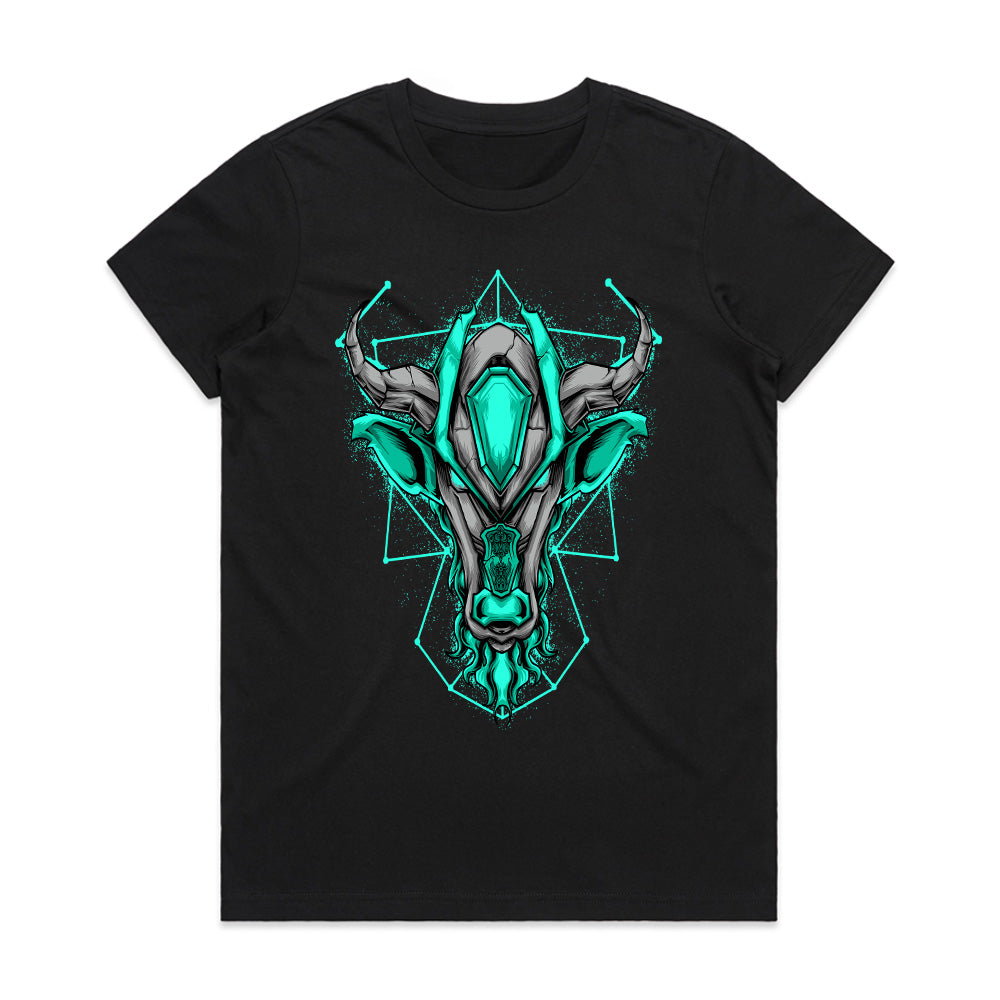 Cyber Minotaur – Neon Core Beast Tee