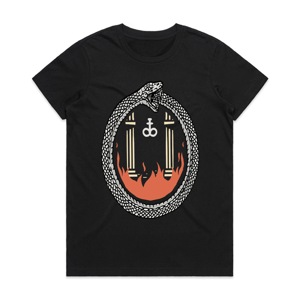 Ouroboros Flame Tee – Eternity Through Destruction