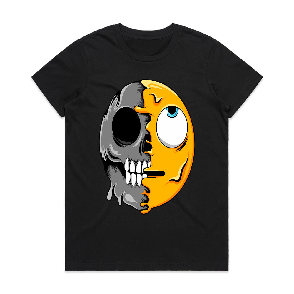 Split State – Skull & Emoji Chaos Tee