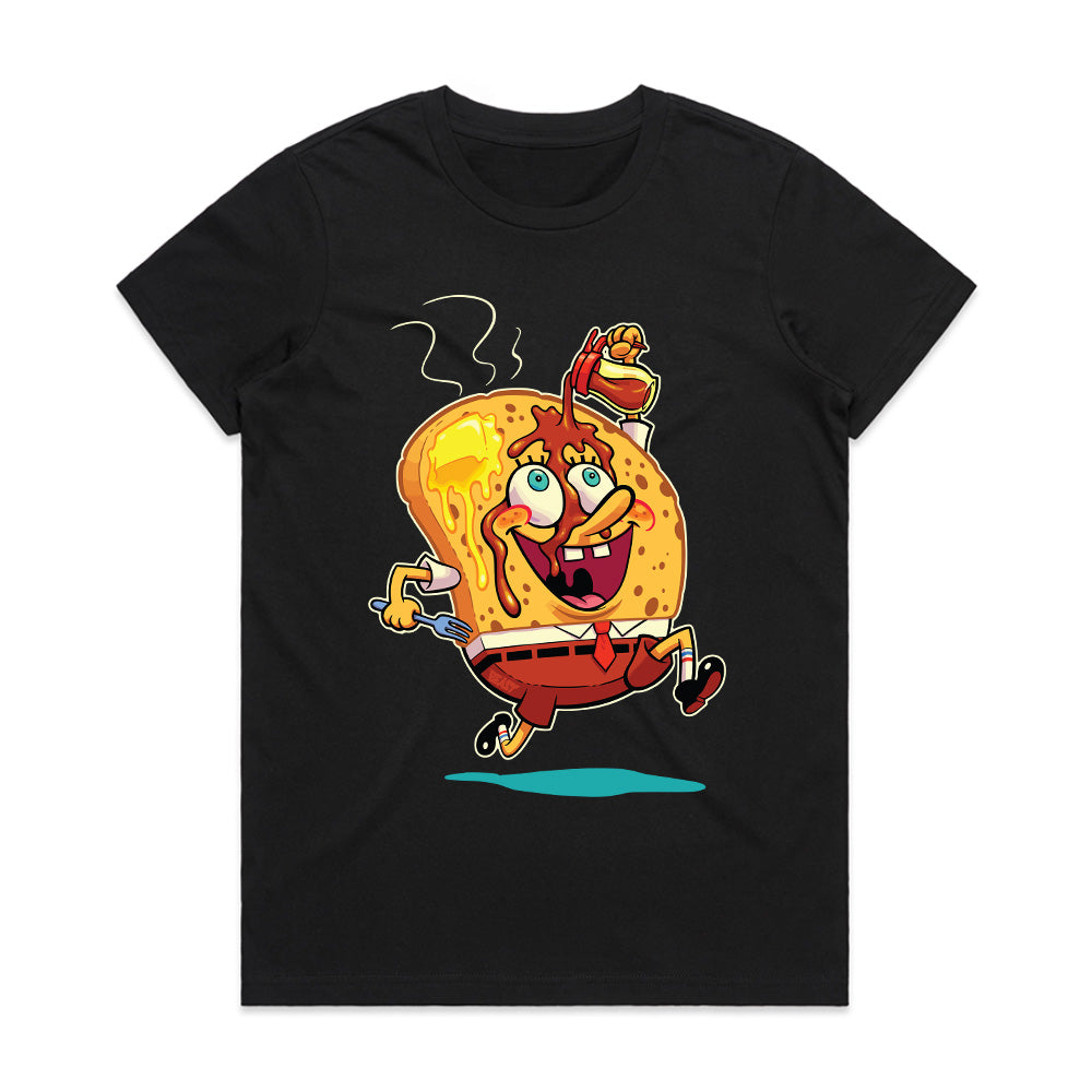 Happy Toasty: Breakfast Cartoon Mashup Tee