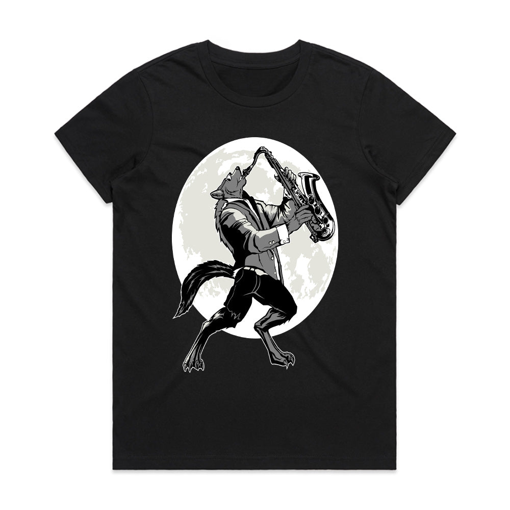 Moonlight Howl – Sax Werewolf Groove Tee