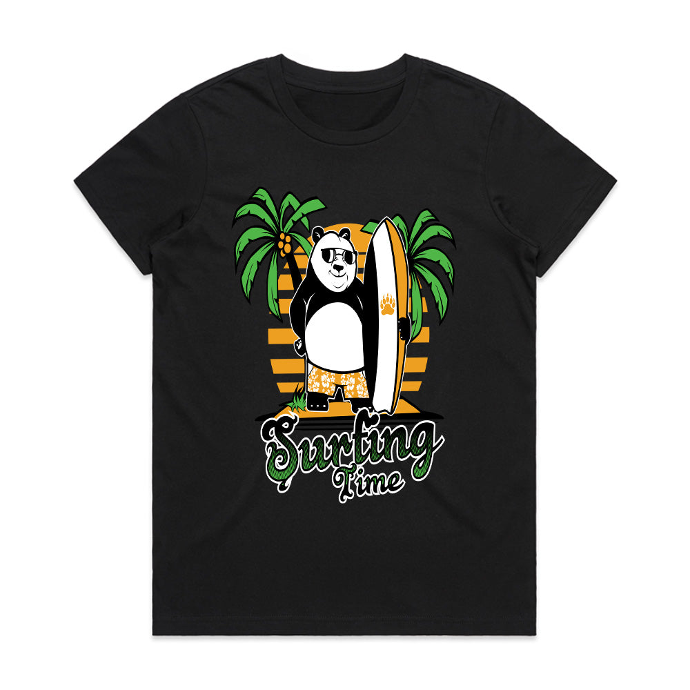 Surf & Chill – Panda Wave Rider Tee