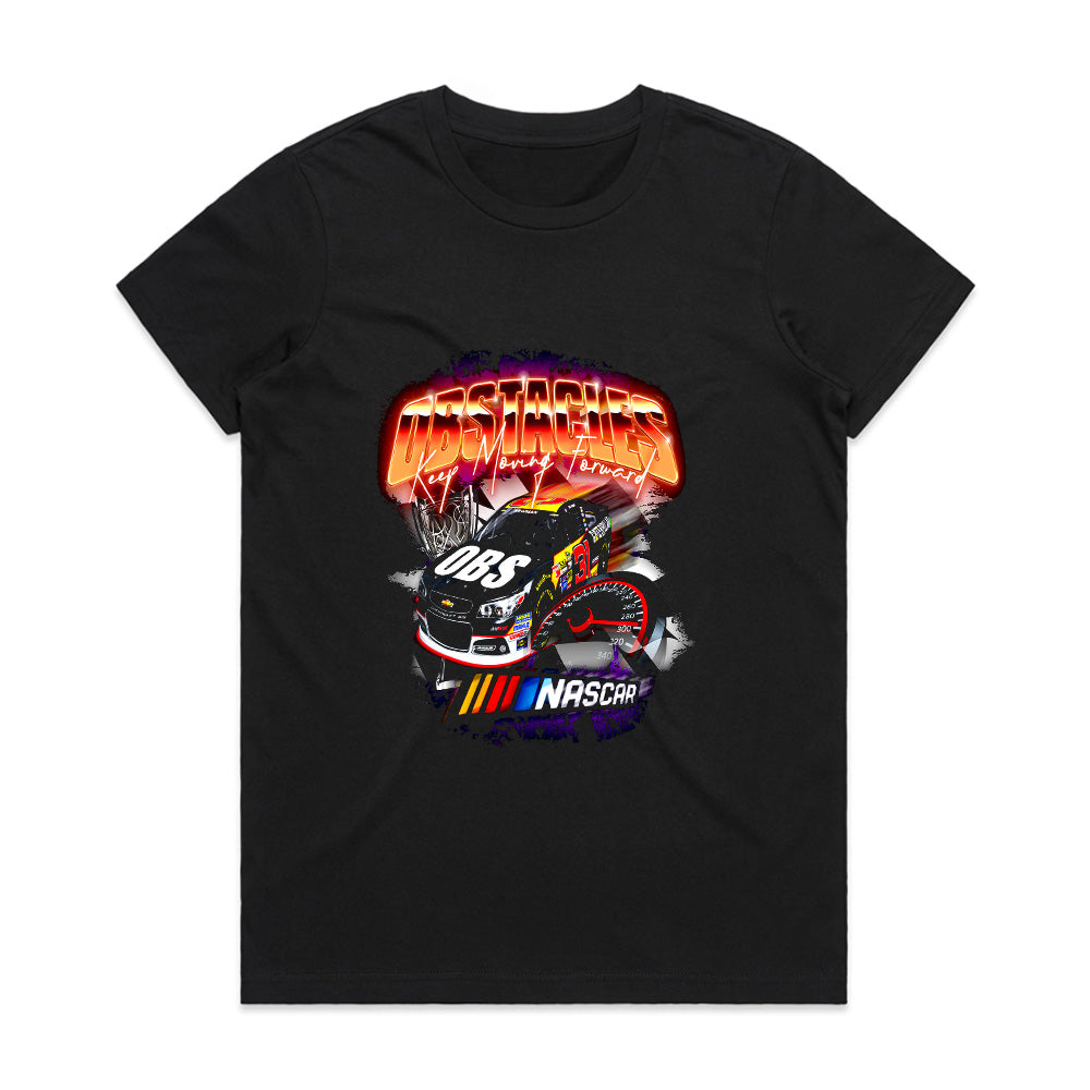 Obstacles NASCAR Racing T-Shirt – Keep Moving Forward Edition
