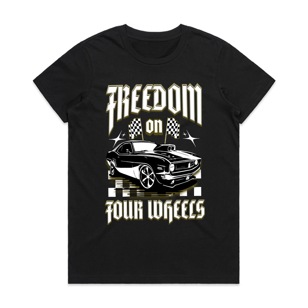 Freedom On Four Wheels: Muscle Car Power T-Shirt