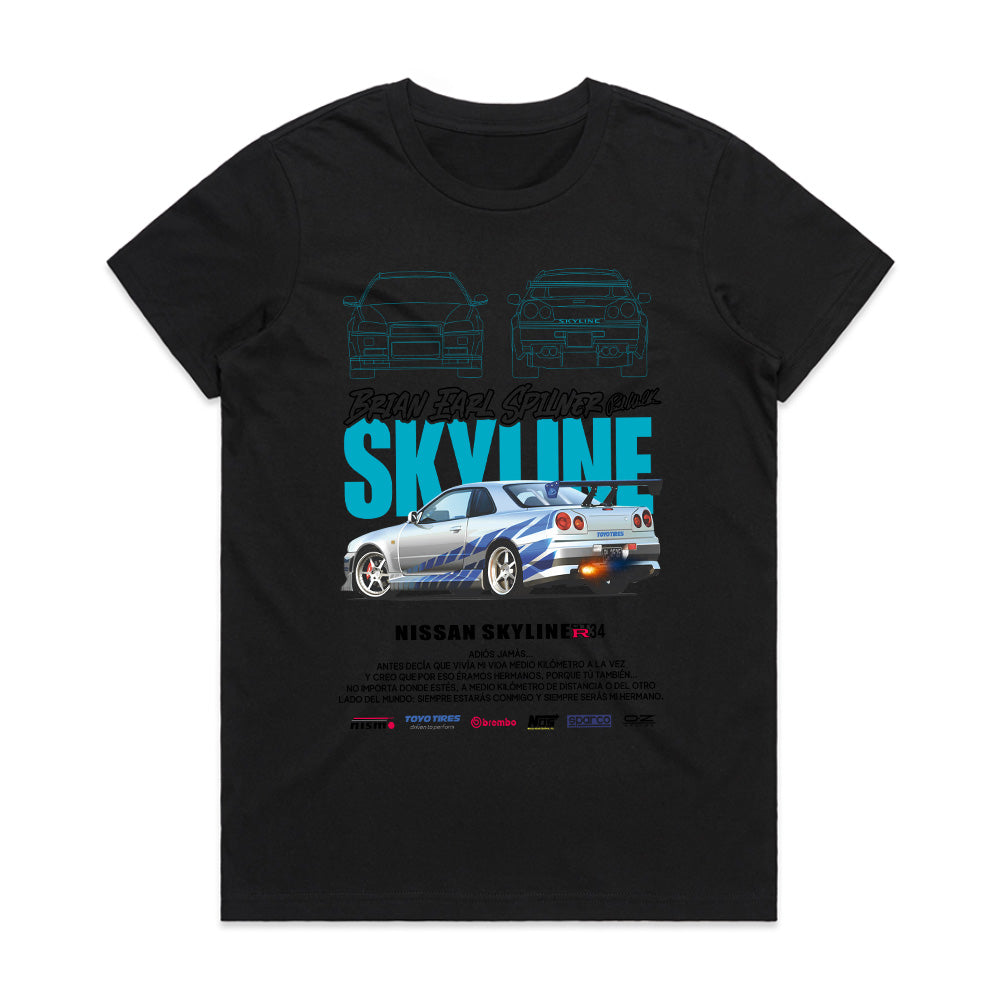 Skyline Legend: Brian Earl Spilner Edition — JDM R34 T-Shirt