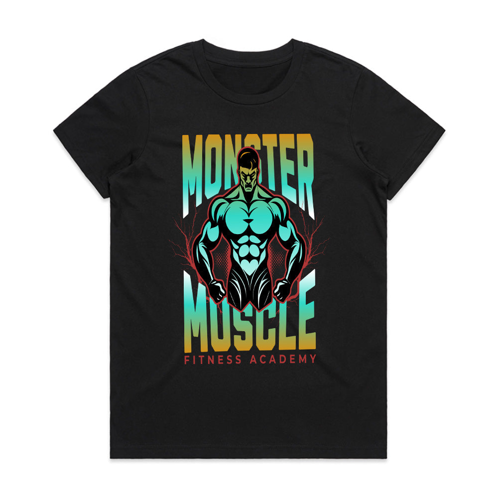 "Monster Muscle" Fitness Academy T-Shirt – Unleash Your Strength