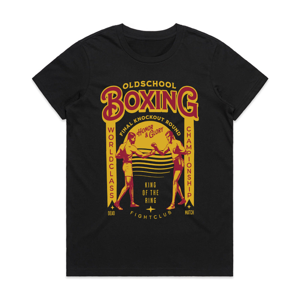 "Old School Boxing" Vintage Fight Club T-Shirt – Classic Champion Spirit
