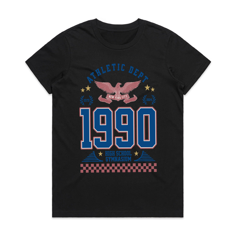 Vintage 1990 Athletic Dept. Gymnasium T-Shirt – Retro Sportswear Style