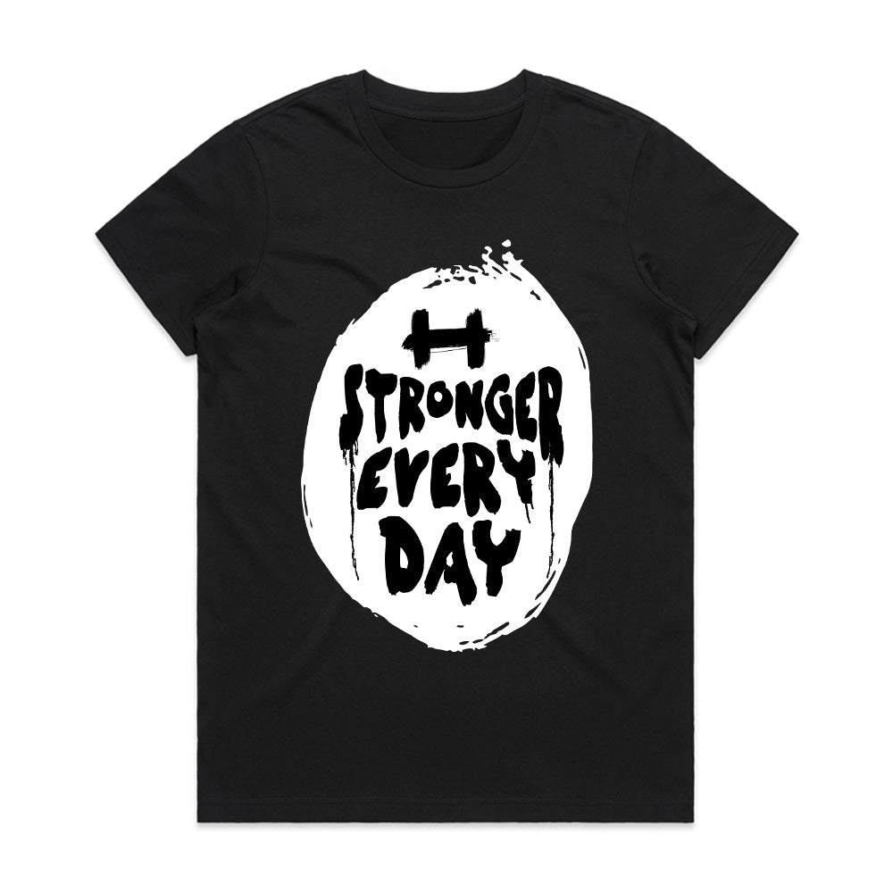 Stronger Every Day – Motivational Gym T-Shirt | Fitness & Strength Tee