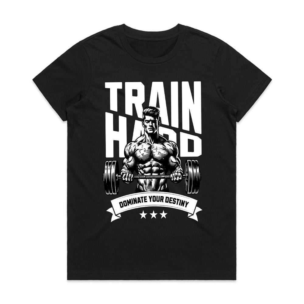 Train Hard Gym T-Shirt – Dominate Your Destiny | Fitness Motivation Tee