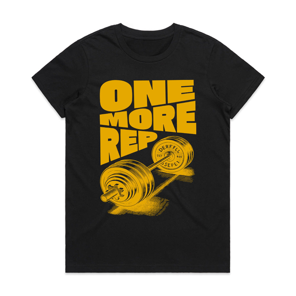 "One More Rep" Motivational Gym T-Shirt – Bold Fitness Apparel for Strength Training
