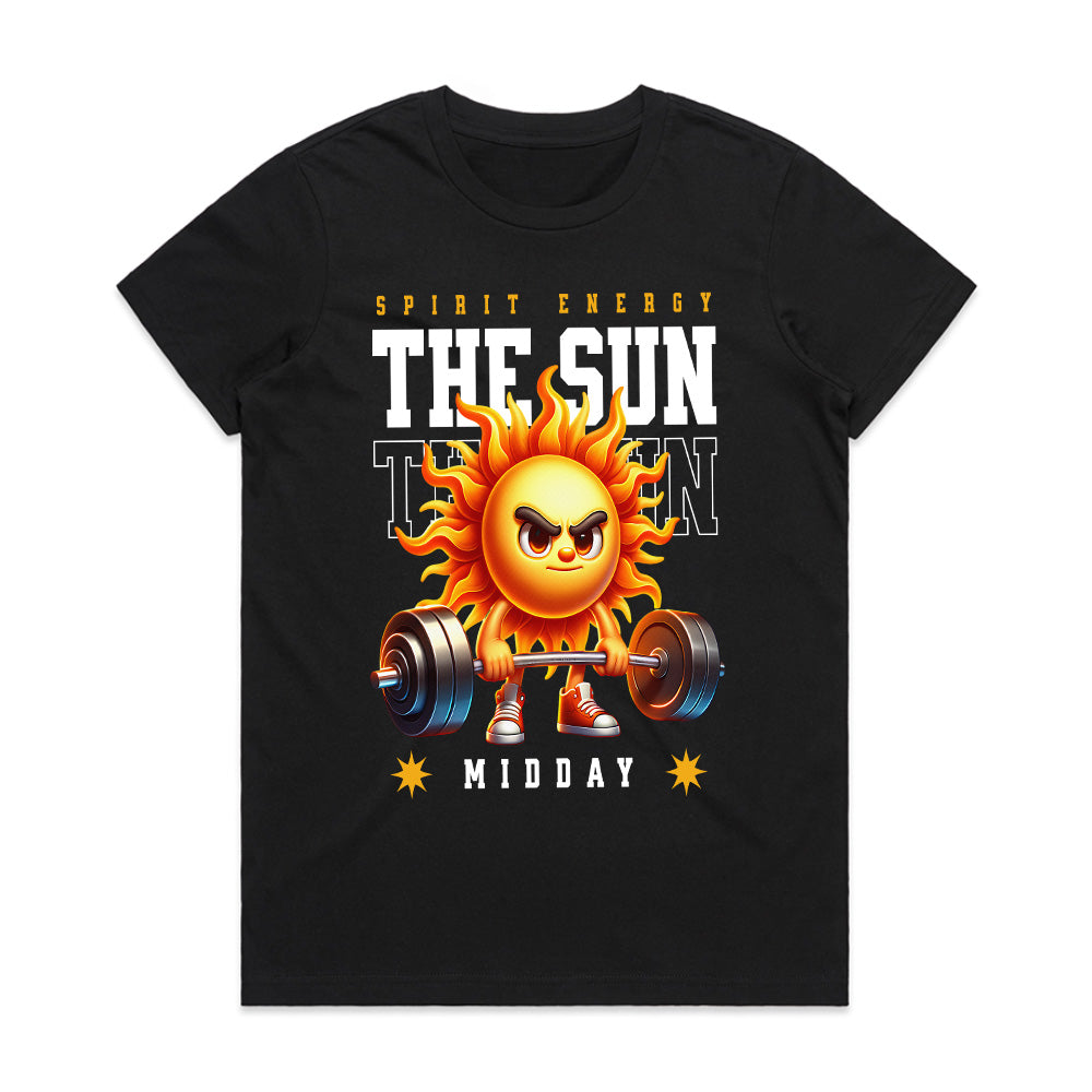 "The Sun Titan – Spirit Energy Gym T-Shirt" – Bold & Fiery Workout Tee