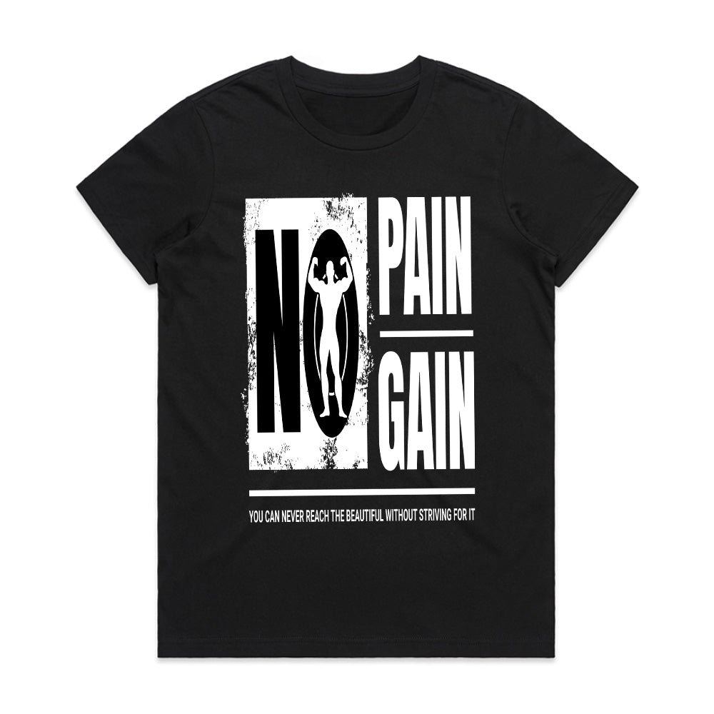 No Pain No Gain Gym T-Shirt – Motivational Workout Tee for Fitness Enthusiasts