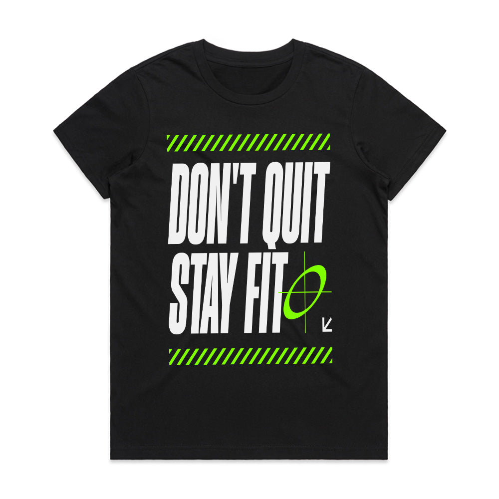 "Don't Quit Stay Fit Motivational Gym T-Shirt – Bold Fitness Apparel"