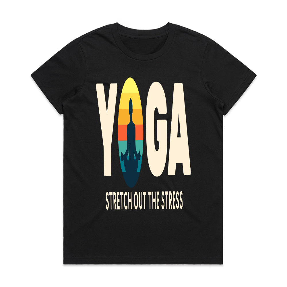 "Yoga – Stretch Out the Stress" Relaxing & Mindful T-Shirt