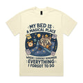 My bed is a magical place where I suddenly remember everything I forgot to do