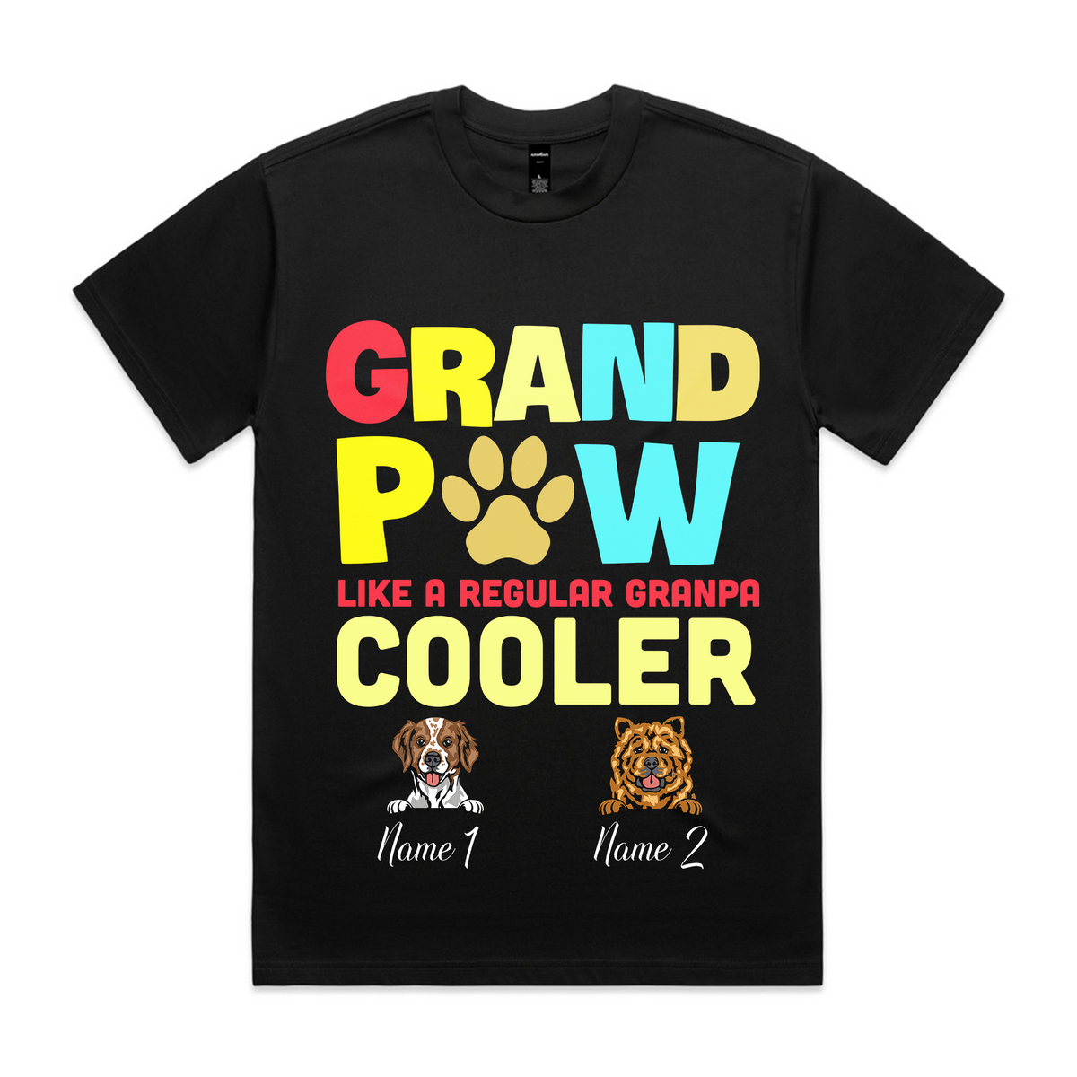Grand Paw Like a Regular Grandpa Cooler T-Shirt