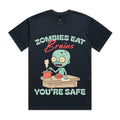 Zombies eat brains. You’re safe