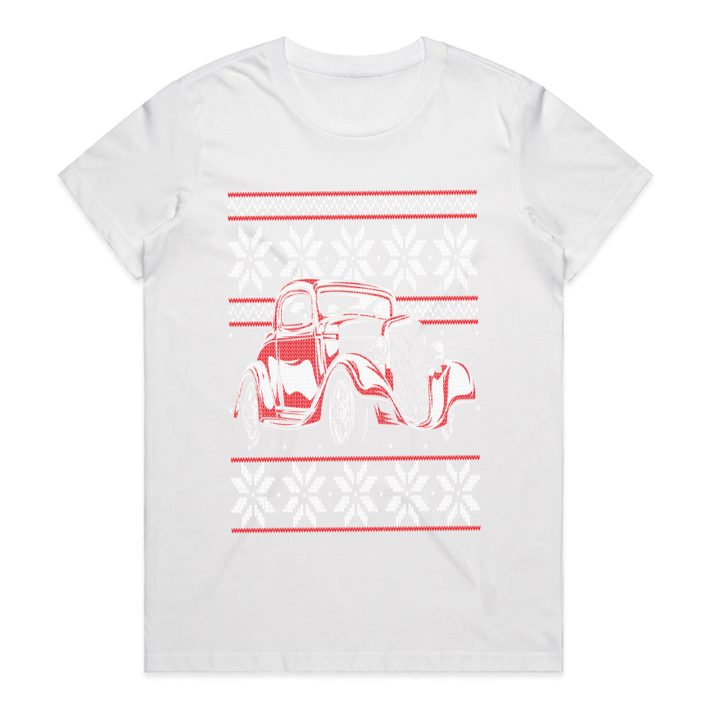 Classic Hot Rod Ugly Christmas Sweater T-Shirt