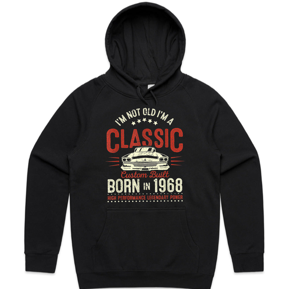 Vintage Classic Car Birthday T-Shirt – Born in 1968, Not Old, Just Classic!