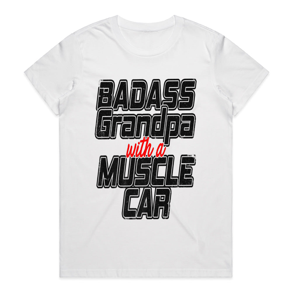 Badass Grandpa with a Muscle Car – Vintage Hot Rod Enthusiast T-Shirt