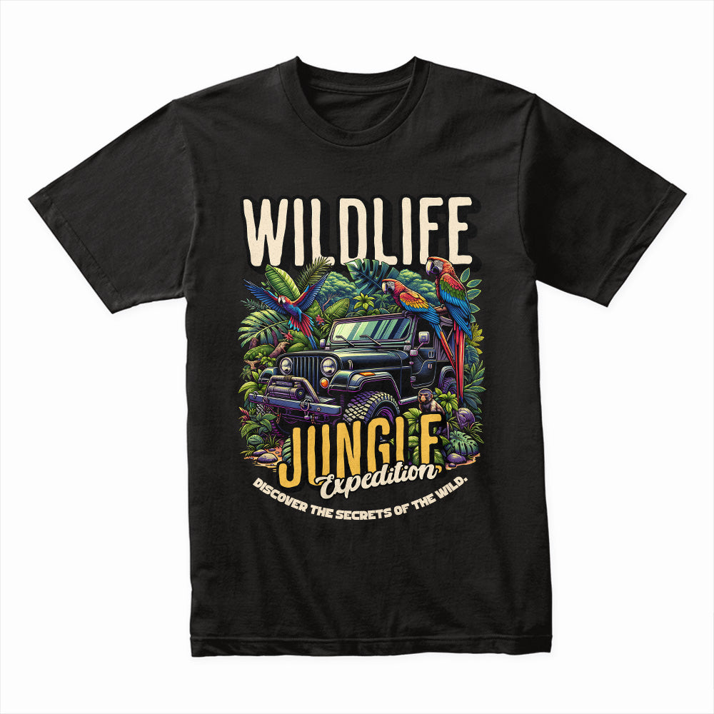 "Wildlife Jungle Expedition Adventure T-Shirt – Explore the Secrets of the Wild"
