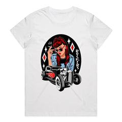 Rockabilly Rebel Hot Rod T-Shirt – 50s Vintage Pin-Up Car Culture Tee