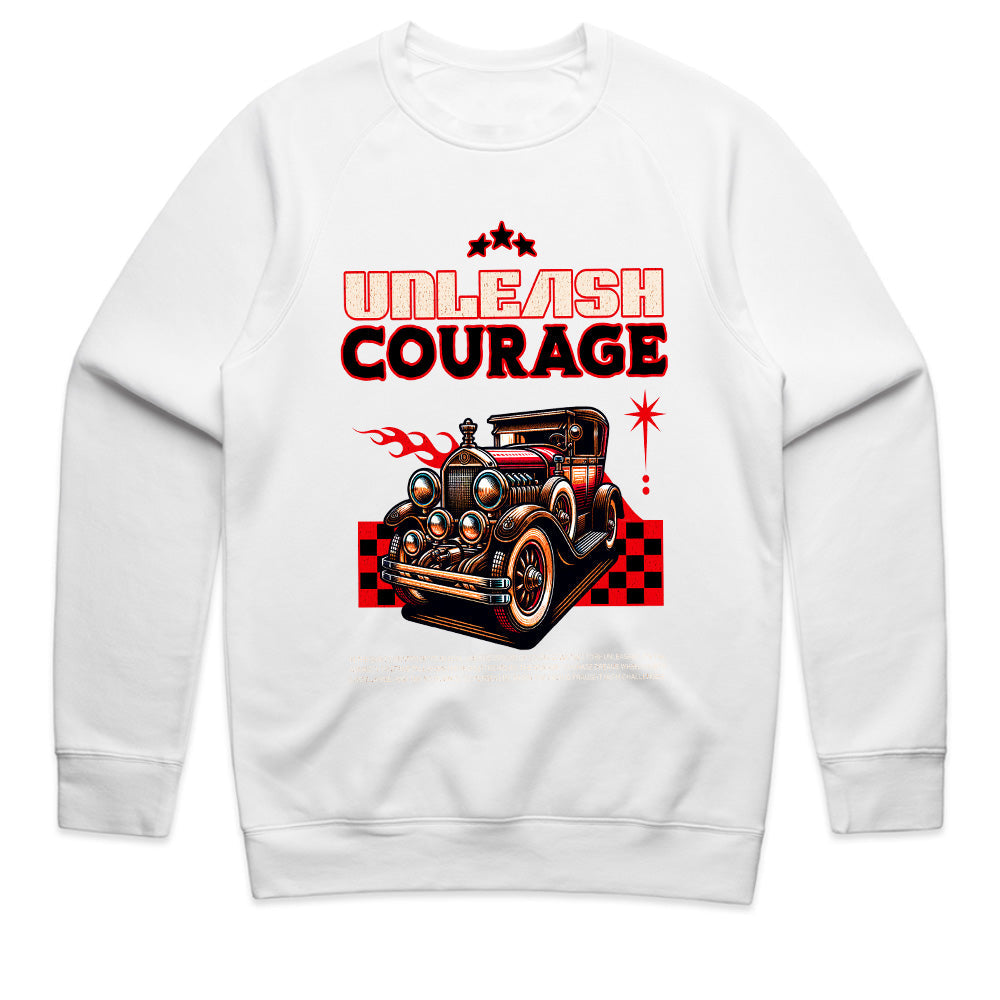 Unleash Courage – Retro Classic Car Racing T-Shirt