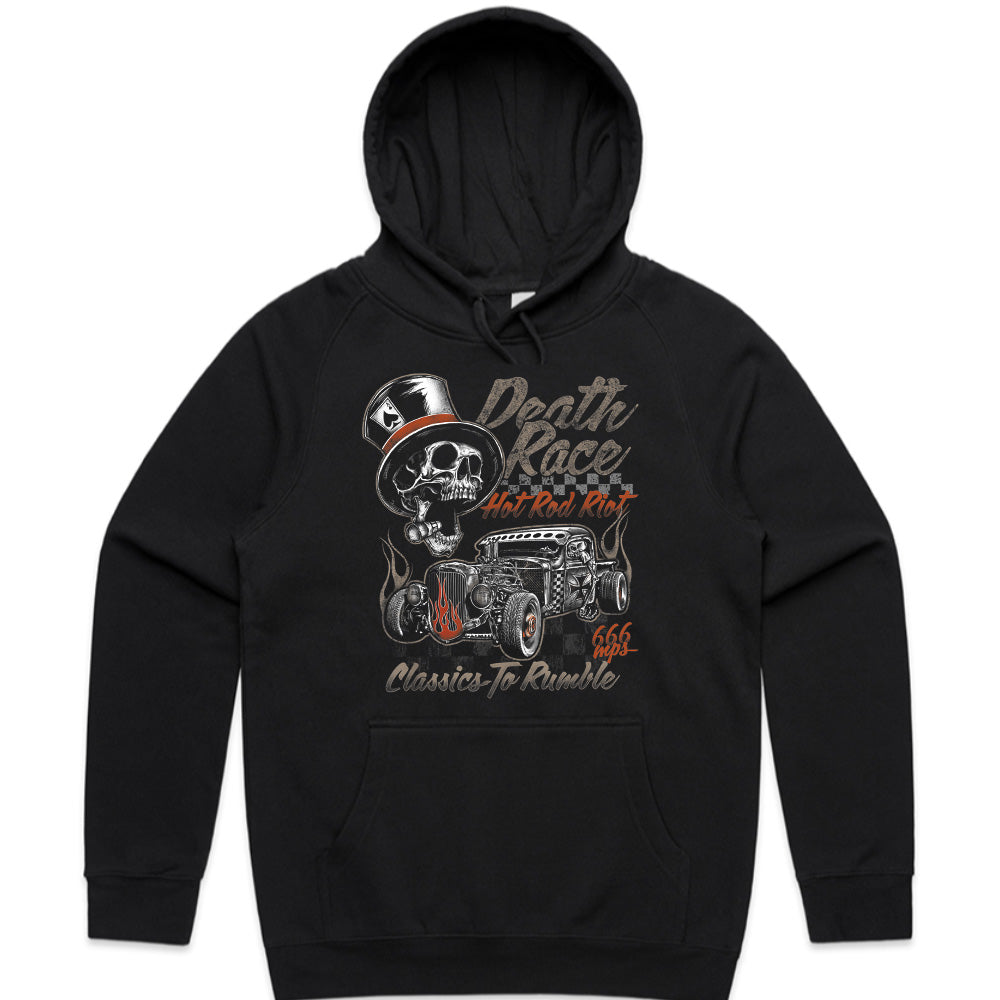 Death Race – Hot Rod Riot Skull Vintage Racing T-Shirt