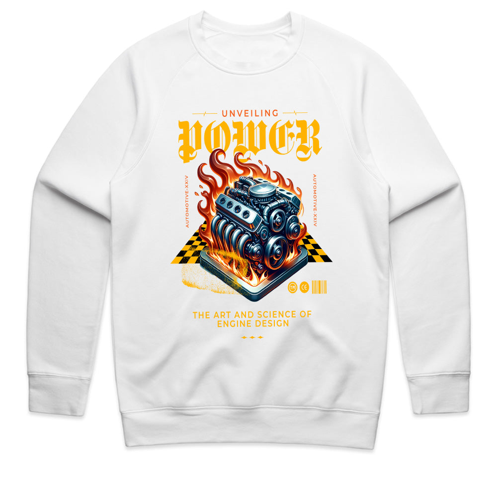 Unveiling Power – Fiery V8 Engine Performance T-Shirt