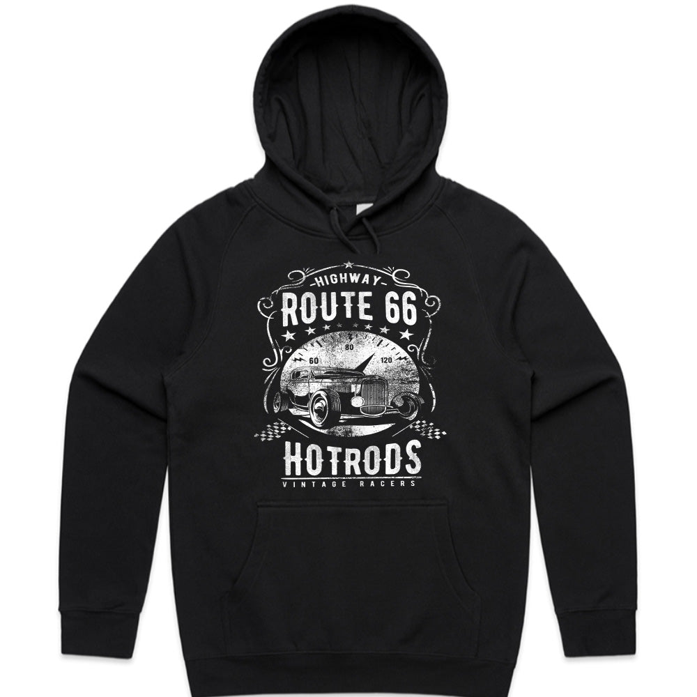 Route 66 Hot Rod T-Shirt – Vintage Highway Racer Classic Car Tee