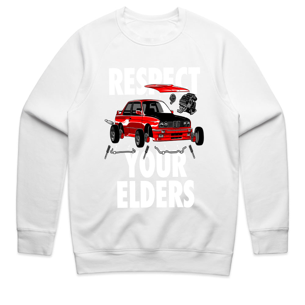 Respect Your Elders – Classic BMW E30 Enthusiast Tee