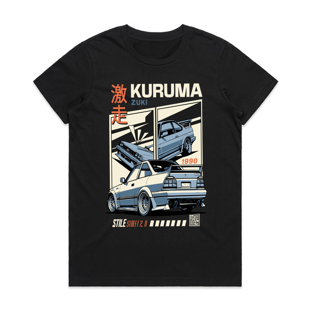 Kuruma Zuki 1990 JDM Retro T-Shirt – Classic Street Racing Style