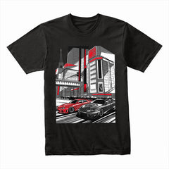 Tokyo Street Racing T-Shirt – JDM Skyline & Supra Cityscape Design