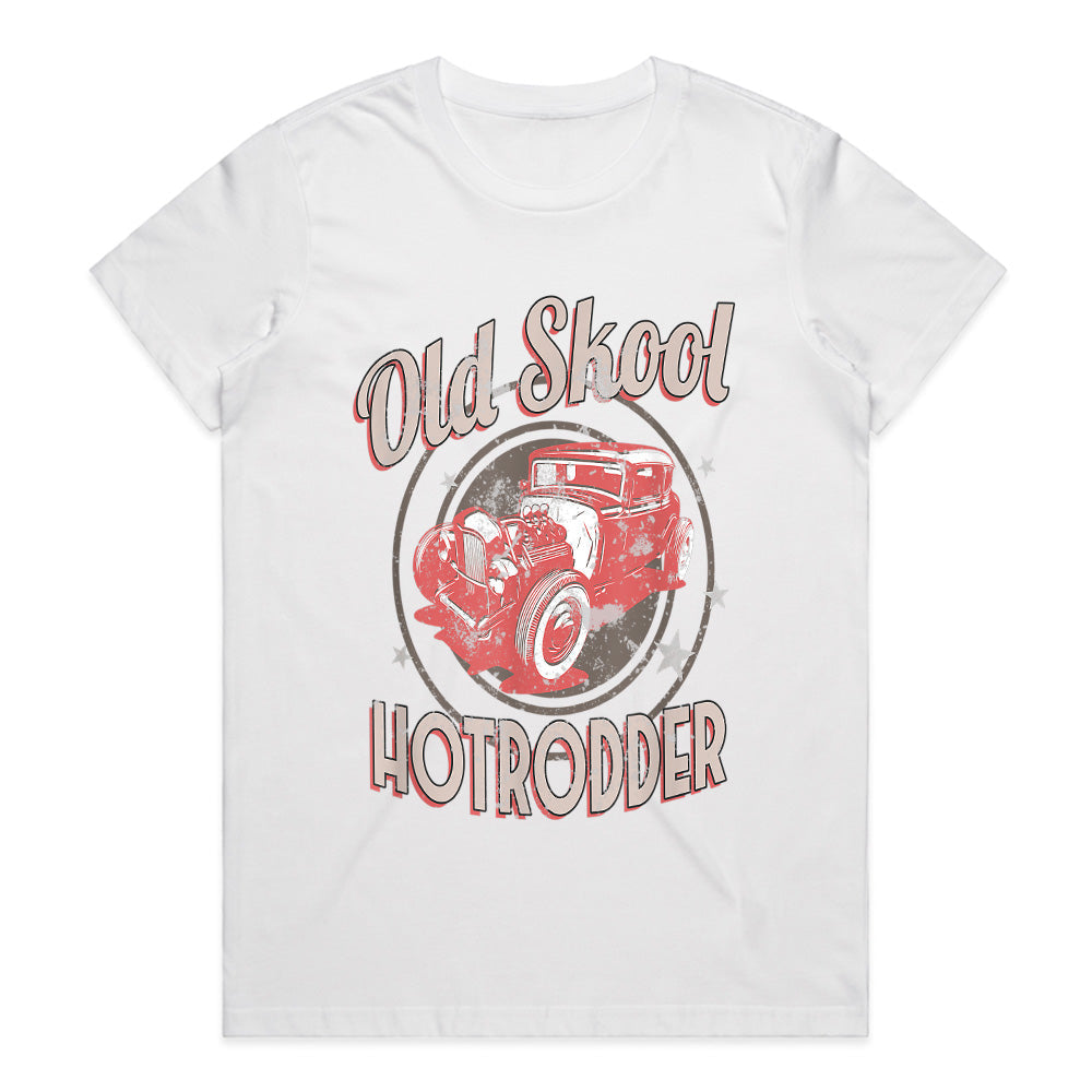 Old Skool Hot Rodder T-Shirt – Vintage Classic Car Enthusiast Tee